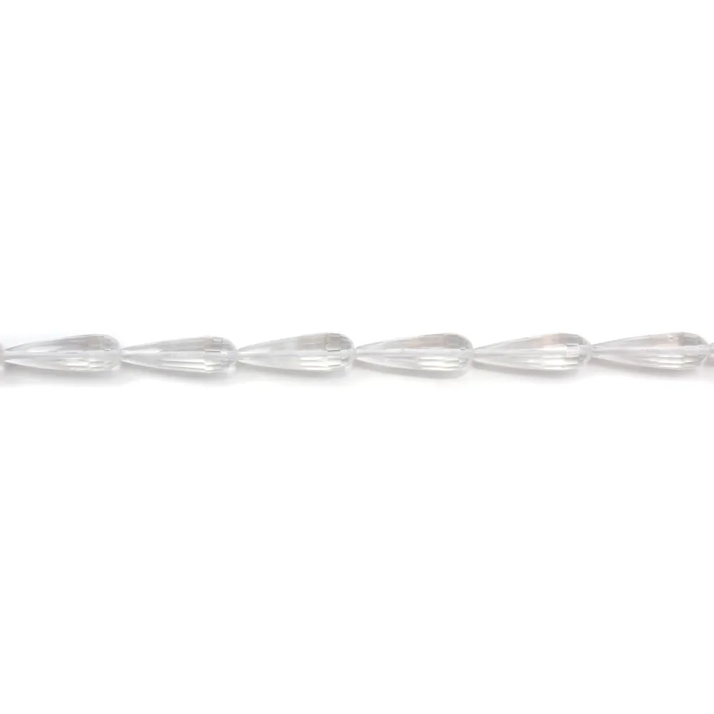 Cristal de roche carré facette 8mm x 40cm