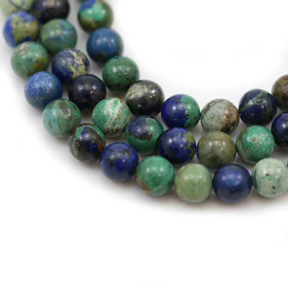 Azurite malachite rond 6mm x 40cm