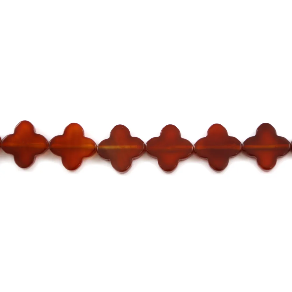 Agate rouge demi rond 8mm x 40cm