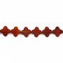 Red agate half round 8mm x 40cm