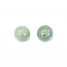 Natural jade half-drilled 10mm x 2pcs
