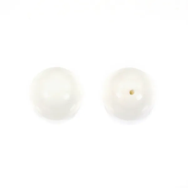 Bénitier, semi-percé d'un côté, ronde 6mm x 2pcs