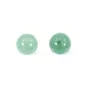 Aventurine verte, semi-percé d'un côté, ronde 8mm x 2pcs