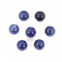 Sodalite, half drilled, round 6mm x 4pcs