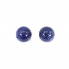 Sodalite, half drilled, round 6mm x 4pcs