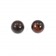 Red tiger stone half drilled 10mm x 2pcs