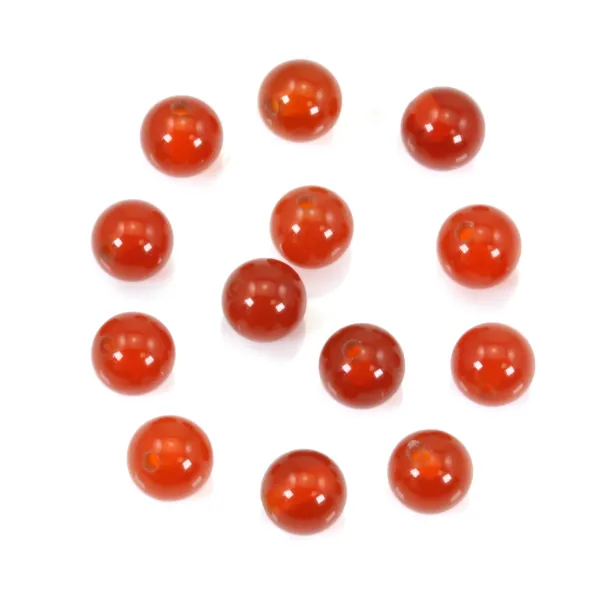 Red agate semi-drilled 4mm x 2pcs