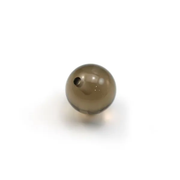 Smoking quartz half-drilled 6mm x 2pcs