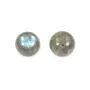 Labradorite semi-percé  rond 10mm x 2pcs