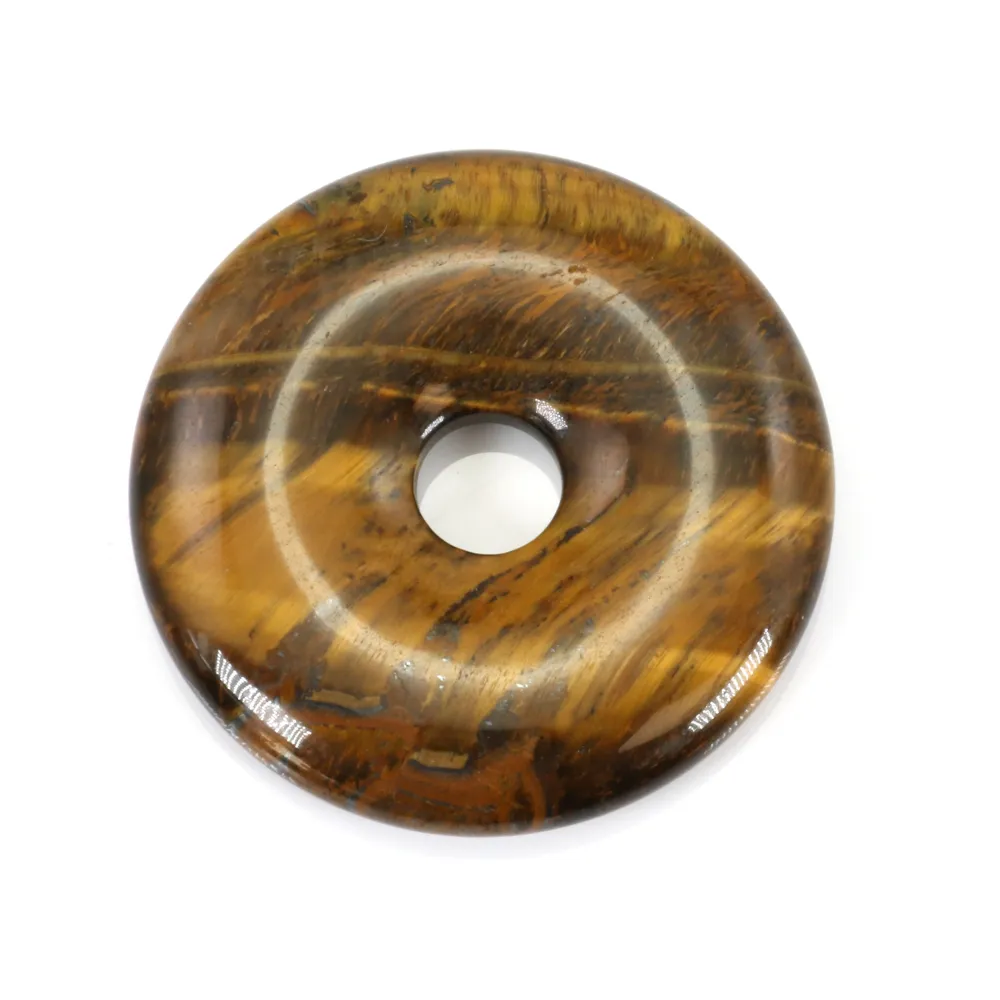 Tiger's eye, in shape of a donut, 40 * 8mm x1pc