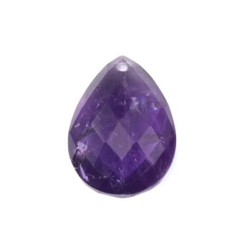 Améthyste violette, en forme de goutte facetté, 13 * 18mm x 1pc