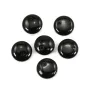 Pendentif d'agate noire, de forme ronde plate, 10mm x 4pcs