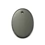 Pendentif agate noir ovale 15x20mm x 1pc