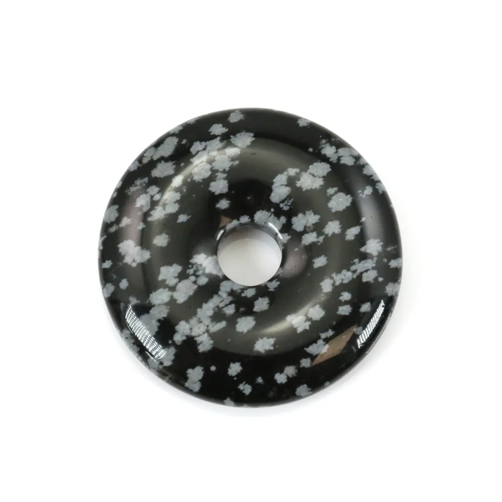 Dount obsidienne flacon de neige 30mmx6mmx4.8mm