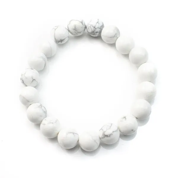 Bracelet howlite ronde 10mm