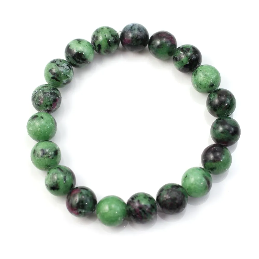 Bracelet Samara Ruby Zoisite Boule Ronde 10 MM