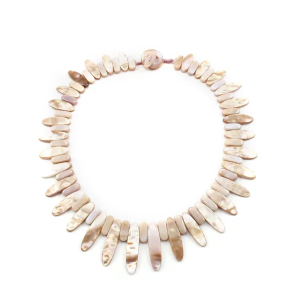 Collier Simple Nacre Rose