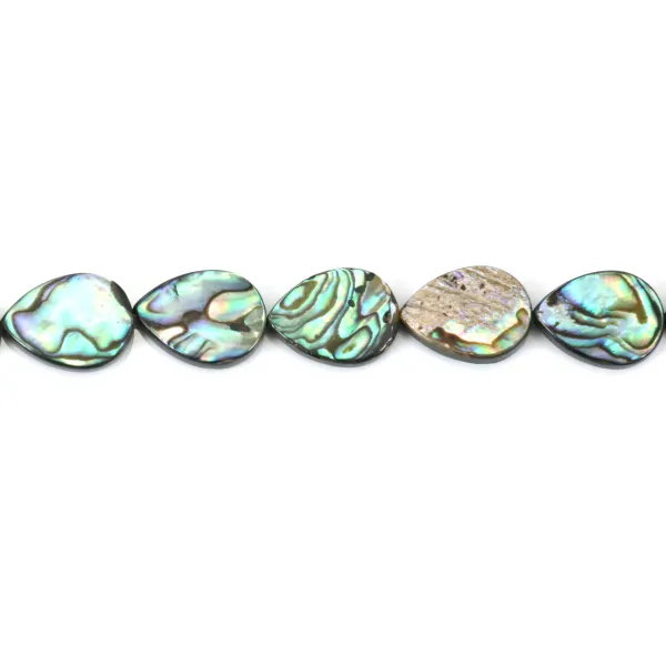 Nacre abalone goutte plate 12x16mm x 4 pcs