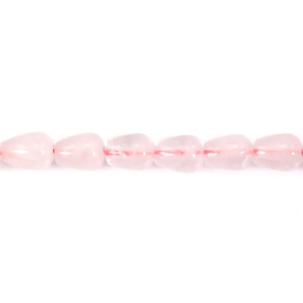Quartz rose goutte 5x8mm x 40cm