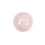 Quartz rose, semi-percé d'un côté, ronde 6mm x 4pcs