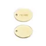 Tag oval en gold filled 14 carats 5.5x7.3mmmm x 2pcs