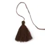 Pompon en coton marron 30mm x 1pc