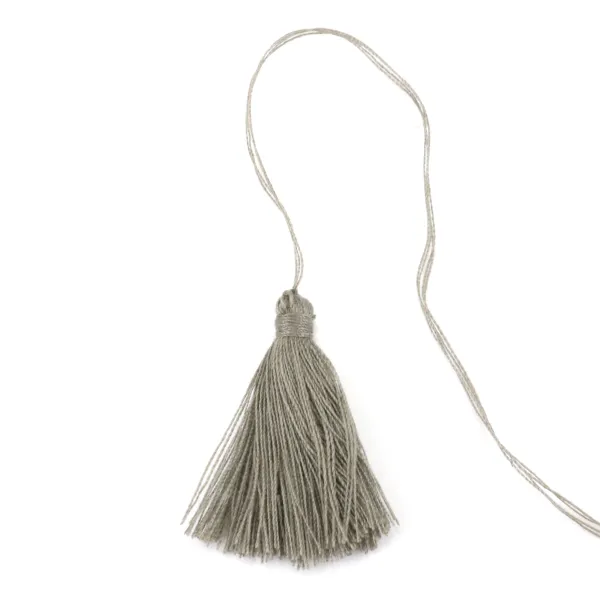 Gray pompon in cotton 30mm x 1pc