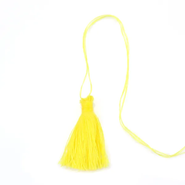 Pompon en coton jaune 30mm x 1pc