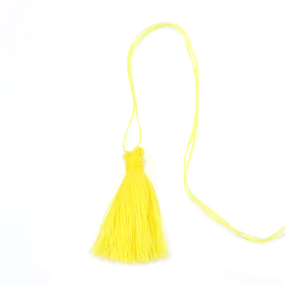 Pompon en coton jaune 30mm x 1pc