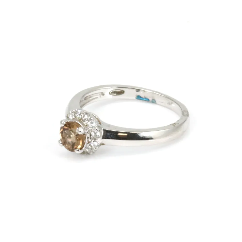 Bague tourmaline en argent 925 rhodié x 1pc