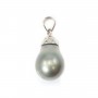Pendant tahiti pearl & straling silver 925 12x19mm x 1pc