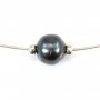 Necklace tahiti pearl straling silver 925 45cm  x 1pc