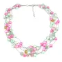 Collier perle d'eau douce multicolore & avanturine 5 rangs