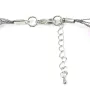 Collier perles d'eau douce blanc bleu rose 5 rangs