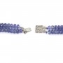 Necklace tanzanite faceted rondelle 2 strands 