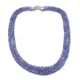 Collier tanzanite rondelle facette 2rangs 