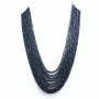 Collier 7 rangs rubis saphir émeraude rondelle facette 2.9-3.7mm