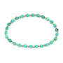 Bracelet turquoise reconstituée 4mm, avec perles dorées x 1pc