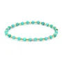Bracelet turquoise reconstituée 4mm, avec perles dorées x 1pc