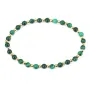Bracelet malachite 4mm, avec perles dorées x 1pc