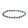 Bracelet malachite 4mm, avec perles dorées x 1pc