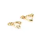 Attache Pendentif strass doré 16K - 11.5mm x 2pcs