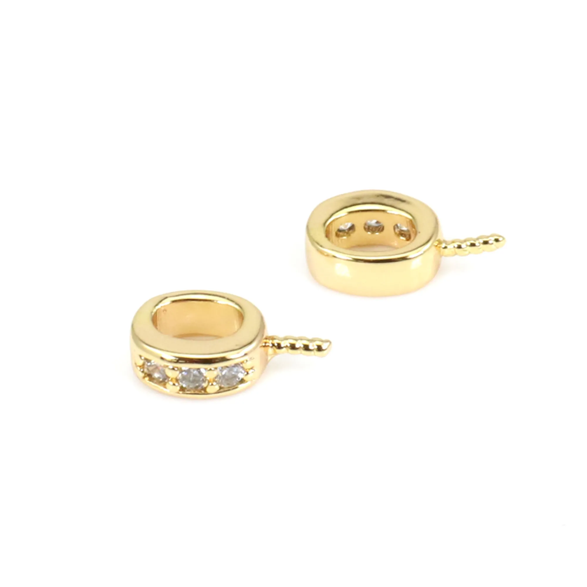 50 Bélières Dorées Preciosa 6mm - Pour Création Bijoux, Port Gratuit, Fabrication France