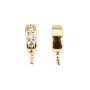 Bélière strass pour semi-percé doré 16K - 9mm x 2pcs