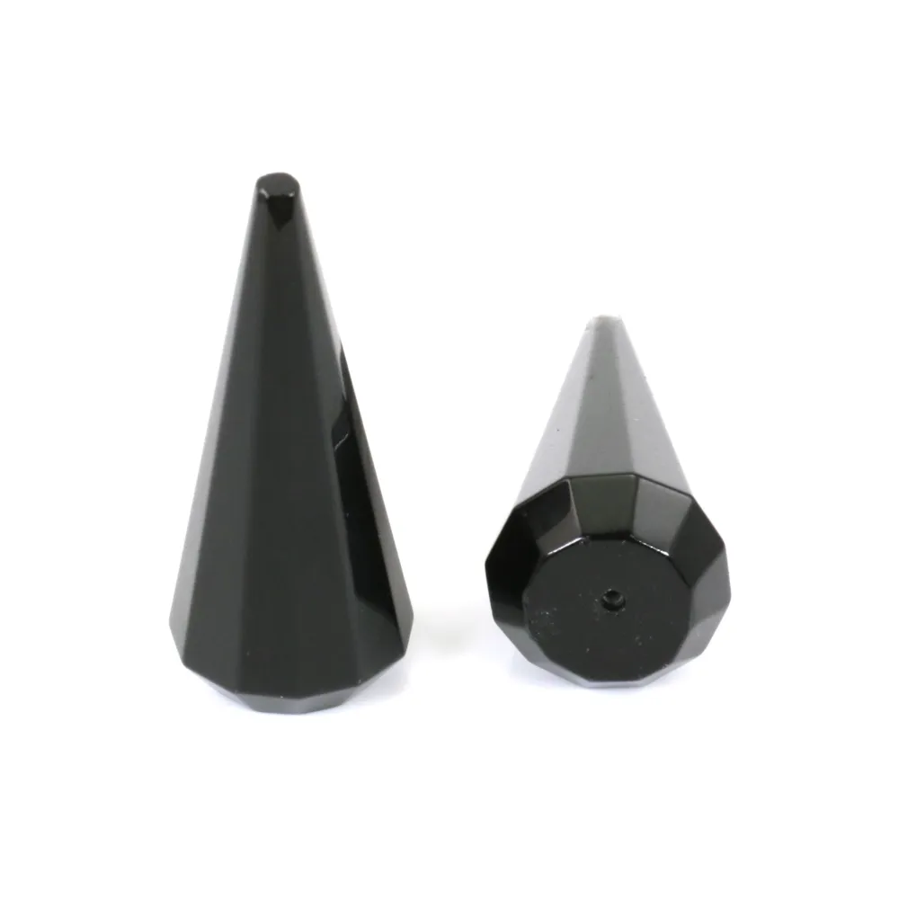 Pendente de obsidiana pêndulo semi-furado 16x40mm x 1pc