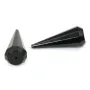 Pendente de obsidiana pêndulo semi-furado 16x40mm x 1pc