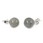 Boucles d'oreilles argent 925 labradorite 10mm x 2pcs