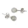 Boucles d'oreilles argent 925 labradorite 6mm  x 2pcs