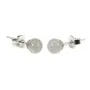 Boucles d'oreilles argent 925 labradorite 6mm  x 2pcs