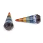Pendentif 7 Chakra pendule semi percé 16x40mm x 1pc
